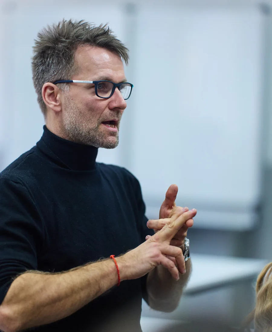 Steffen Böye beim Unterrichten